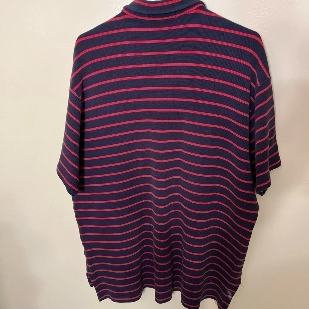 Polo Ralph Lauren Mens Red/Blue Stripe Polo Sz XL
